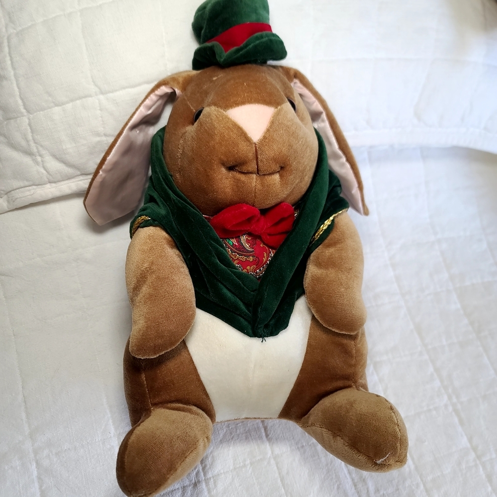 VELVETEEN RABBIT Boy Plush Stuffed Animal Holiday 1980's